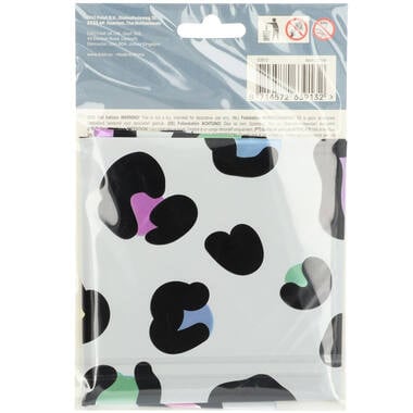Feestbazaar Folieballon Cijfer 3 Wit Met Panterprint  (86cm)