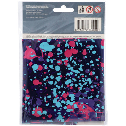 Feestbazaar Folieballon Cijfer 4 Paint Splash Neon (86cm)