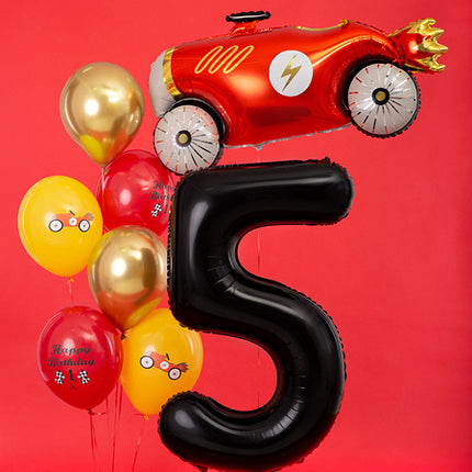 Feestbazaar Folieballon Cijfer 5 Zwart (86cm)