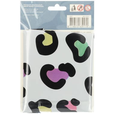 Feestbazaar Folieballon Cijfer 7 Wit Met Panterprint  (86cm)