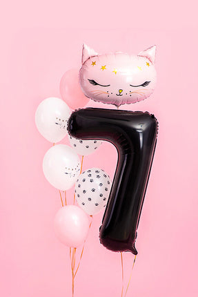 Feestbazaar Folieballon Cijfer 7 Zwart (86cm)
