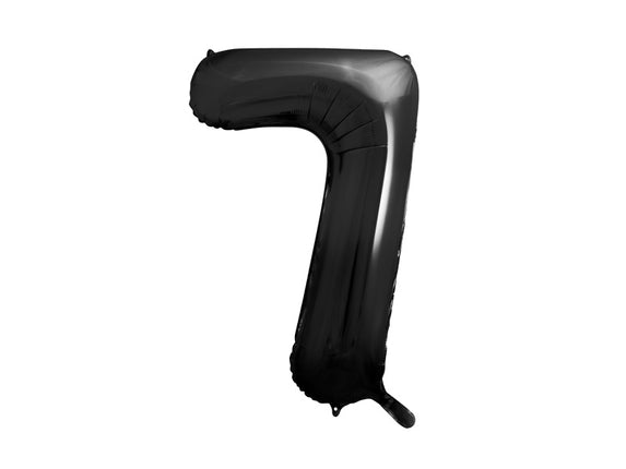 Feestbazaar Folieballon Cijfer 7 Zwart (86cm)