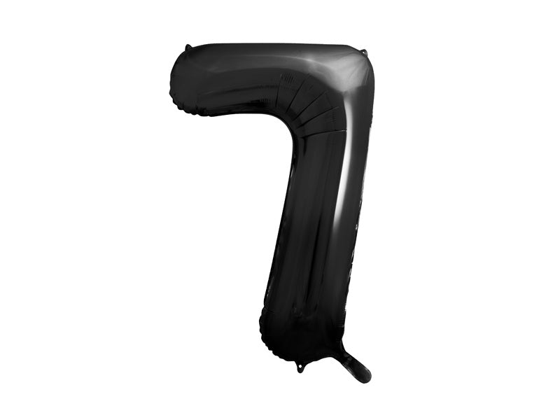 Feestbazaar Folieballon Cijfer 7 Zwart (86cm)