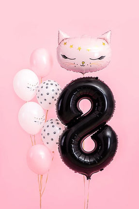 Feestbazaar Folieballon Cijfer 8 Zwart (86cm)
