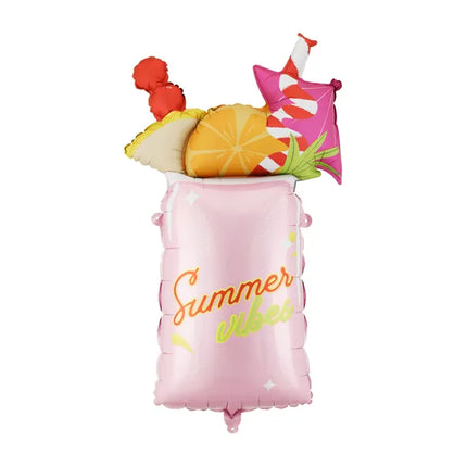 Feestbazaar Folieballon Cocktail Summer Vibes 47x49 cm