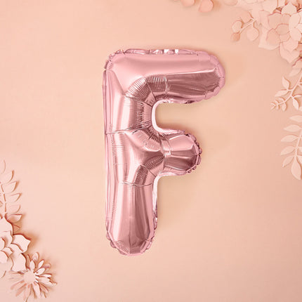 Feestbazaar Folieballon F Rose Goud 35 cm