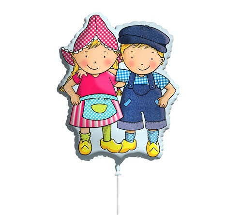 Feestbazaar Folieballon Fien & Teun Shape (60cm)