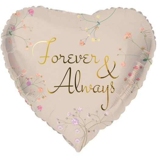 Feestbazaar Folieballon 'Forever & Always' Hartvormig (45cm)
