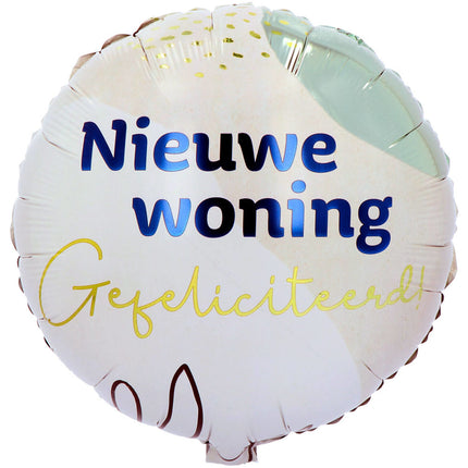 Feestbazaar Folieballon 'Gefeliciteerd! Nieuwe Woning' (45cm)