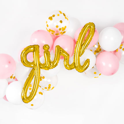 Feestbazaar Folieballon 'Girl' Goud 77x70cm