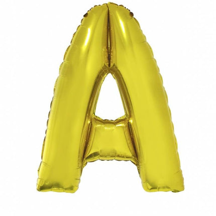 Feestbazaar Folieballon goud letter 'A' groot
