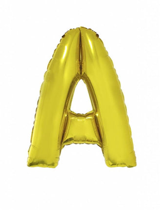 Feestbazaar Folieballon goud letter 'A' groot