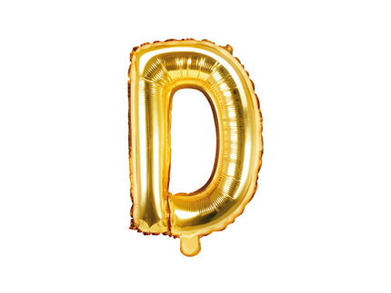 Feestbazaar Folieballon Goud Letter 'D' - 35cm