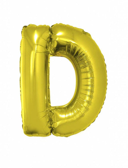 Feestbazaar Folieballon Goud Letter 'D' groot