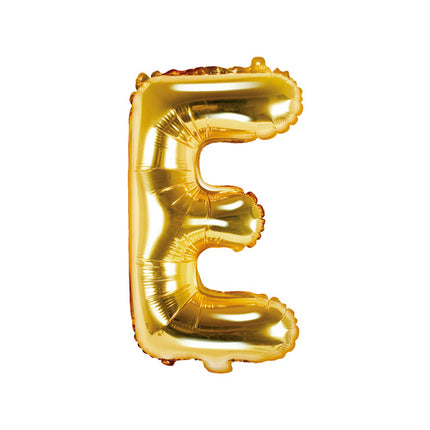 Feestbazaar Folieballon Goud Letter 'E' - 35cm