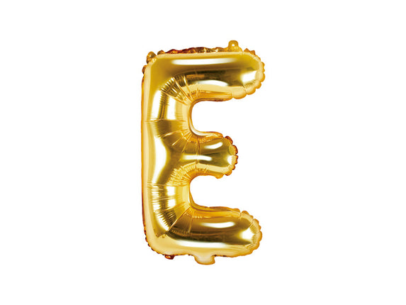 Feestbazaar Folieballon Goud Letter 'E' - 35cm