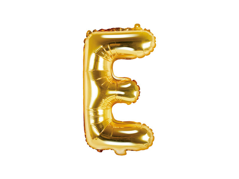 Feestbazaar Folieballon Goud Letter 'E' - 35cm