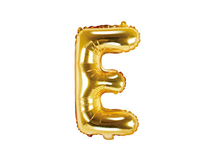 Feestbazaar Folieballon Goud Letter 'E' - 35cm