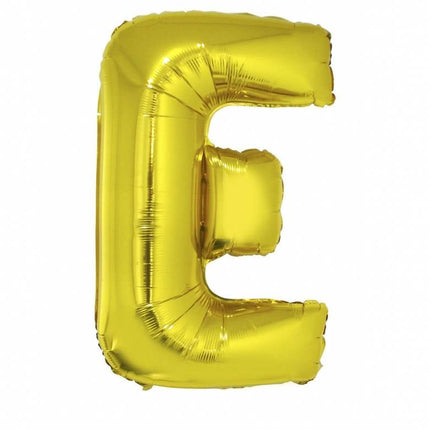 Feestbazaar Folieballon Goud Letter 'E' groot