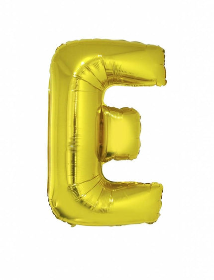 Feestbazaar Folieballon Goud Letter 'E' groot