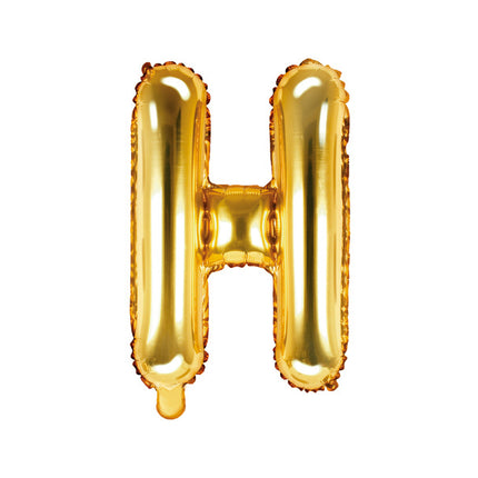 Feestbazaar Folieballon Goud Letter 'H' - 35cm