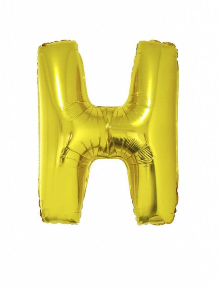 Feestbazaar Folieballon Goud Letter 'H' groot