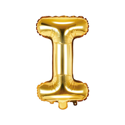Feestbazaar Folieballon Goud Letter 'I' - 35cm