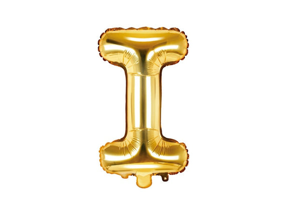 Feestbazaar Folieballon Goud Letter 'I' - 35cm