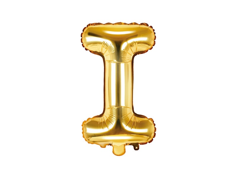 Feestbazaar Folieballon Goud Letter 'I' - 35cm