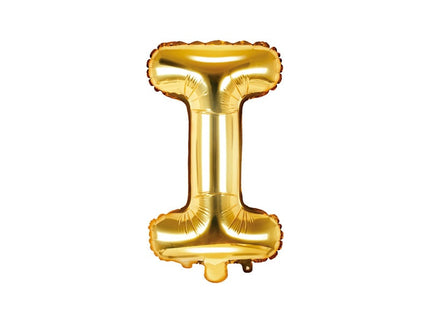 Feestbazaar Folieballon Goud Letter 'I' - 35cm