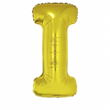 Feestbazaar Folieballon Goud Letter 'I' groot