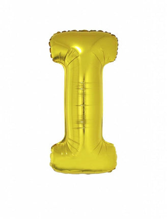 Feestbazaar Folieballon Goud Letter 'I' groot