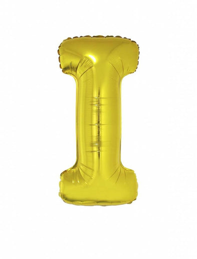 Feestbazaar Folieballon Goud Letter 'I' groot