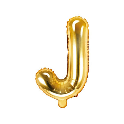 Feestbazaar Folieballon Goud Letter 'J' - 35cm