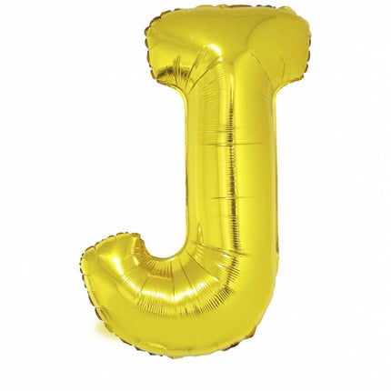 Feestbazaar Folieballon Goud Letter 'J' groot