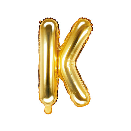 Feestbazaar Folieballon Goud Letter 'K' - 35cm