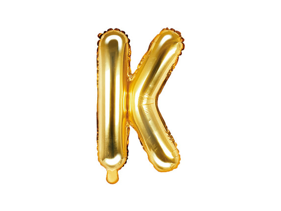 Feestbazaar Folieballon Goud Letter 'K' - 35cm