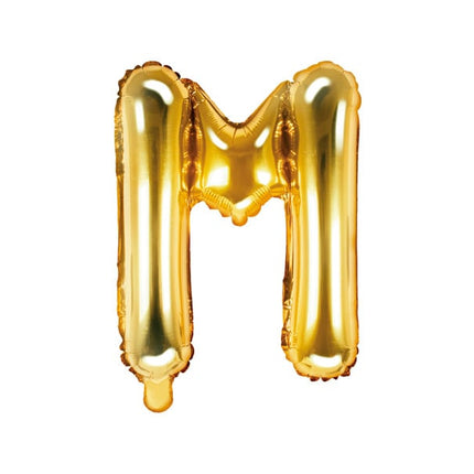 Feestbazaar Folieballon Goud Letter 'M' - 35cm