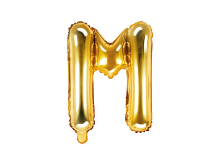 Feestbazaar Folieballon Goud Letter 'M' - 35cm