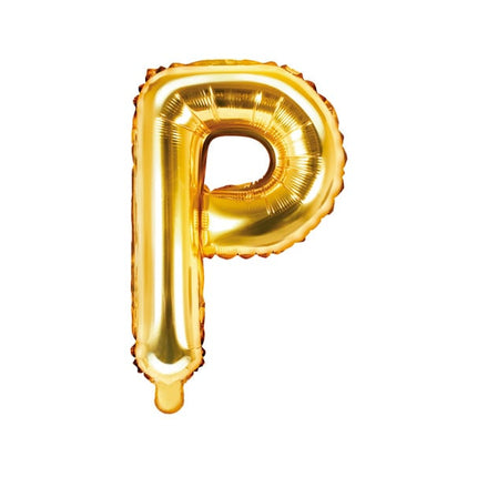 Feestbazaar Folieballon Goud Letter 'P' - 35cm