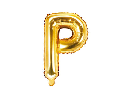 Feestbazaar Folieballon Goud Letter 'P' - 35cm