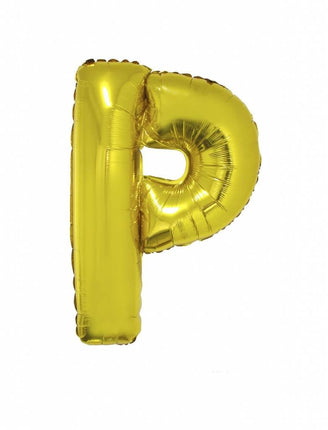 Feestbazaar Folieballon Goud Letter 'P' groot