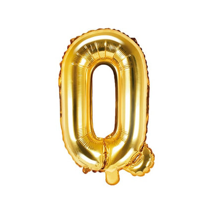 Feestbazaar Folieballon Goud Letter 'Q' - 35cm