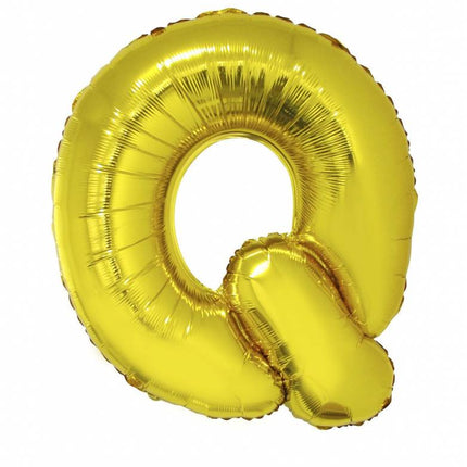 Feestbazaar Folieballon Goud Letter 'Q' groot