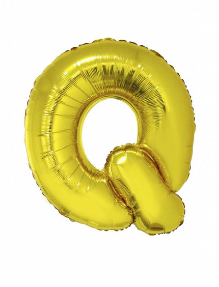 Feestbazaar Folieballon Goud Letter 'Q' groot