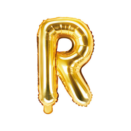 Feestbazaar Folieballon Goud Letter 'R' - 35cm