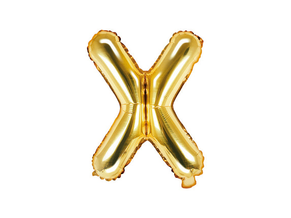 Feestbazaar Folieballon Goud Letter 'X' - 35cm