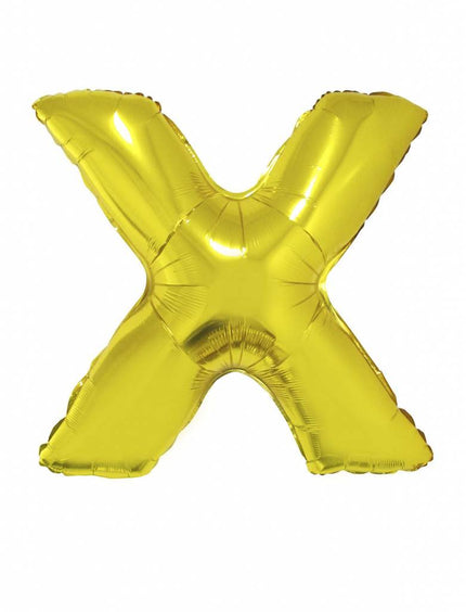 Feestbazaar Folieballon Goud Letter 'X' groot