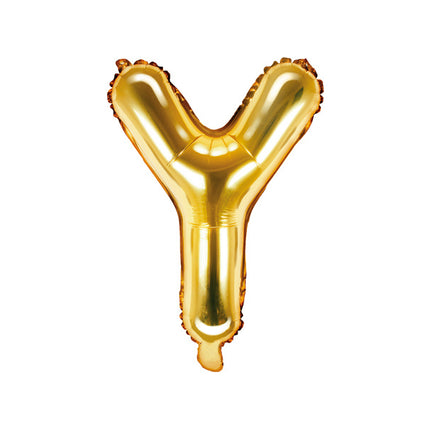 Feestbazaar Folieballon Goud Letter 'Y' - 35cm