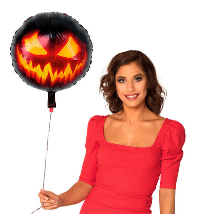 Feestbazaar Folieballon Halloween Creepy Pumpkin (45cm)